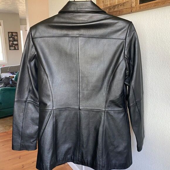 Vintage Wilsons Leather Womens Button Up Leather Jacket Thinsulate Lining M - Picture 2 of 11